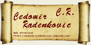 Čedomir Radenković vizit kartica